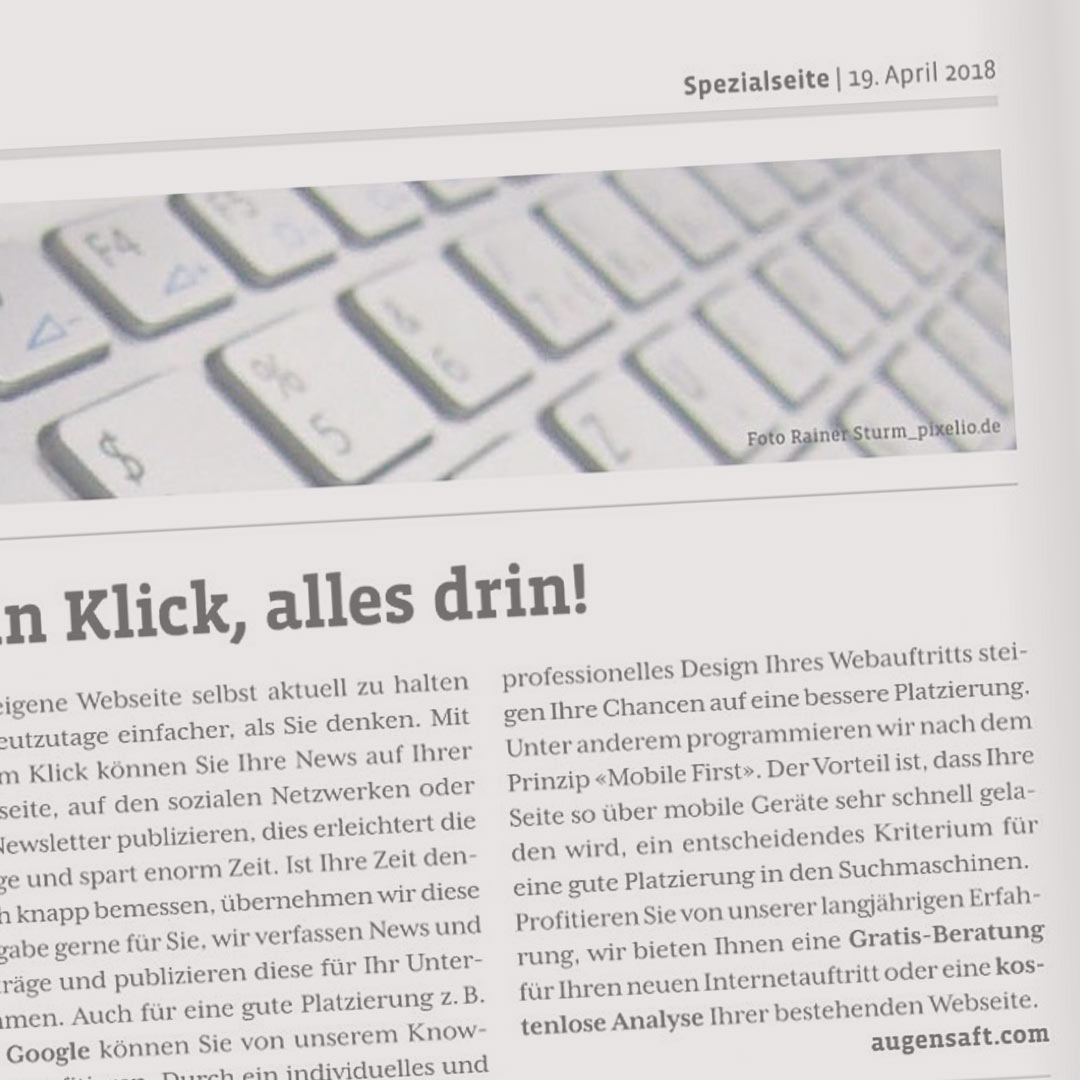 Mit einem Klick alles drin